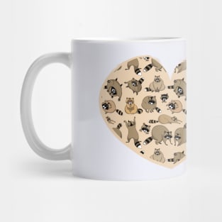 Raccoon heart Mug